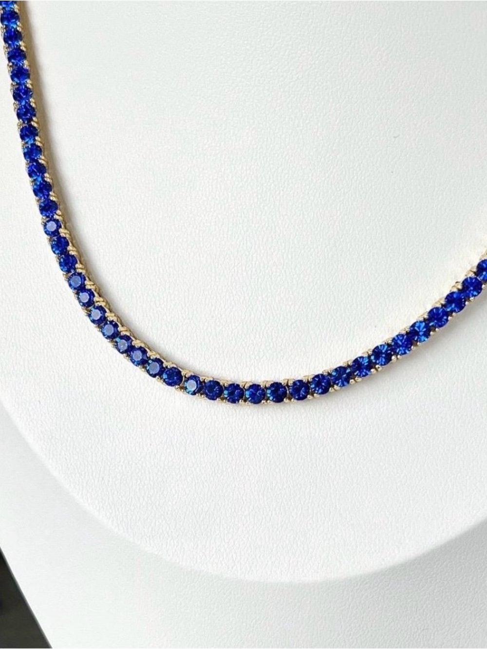 Park Lane Gold Necklace with Sapphire Blue Stones - SAPPHIRE ETERNITY - Picture 2 of 5